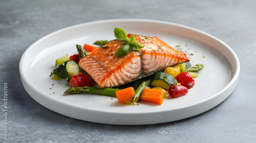 Elegant Roasted Salmon with Vegetables Elegant Roasted Salmon with Vegetables