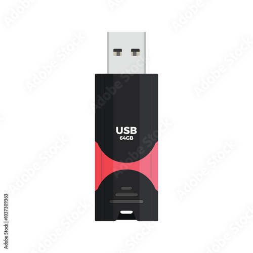 USB flash drive simple flat vector design