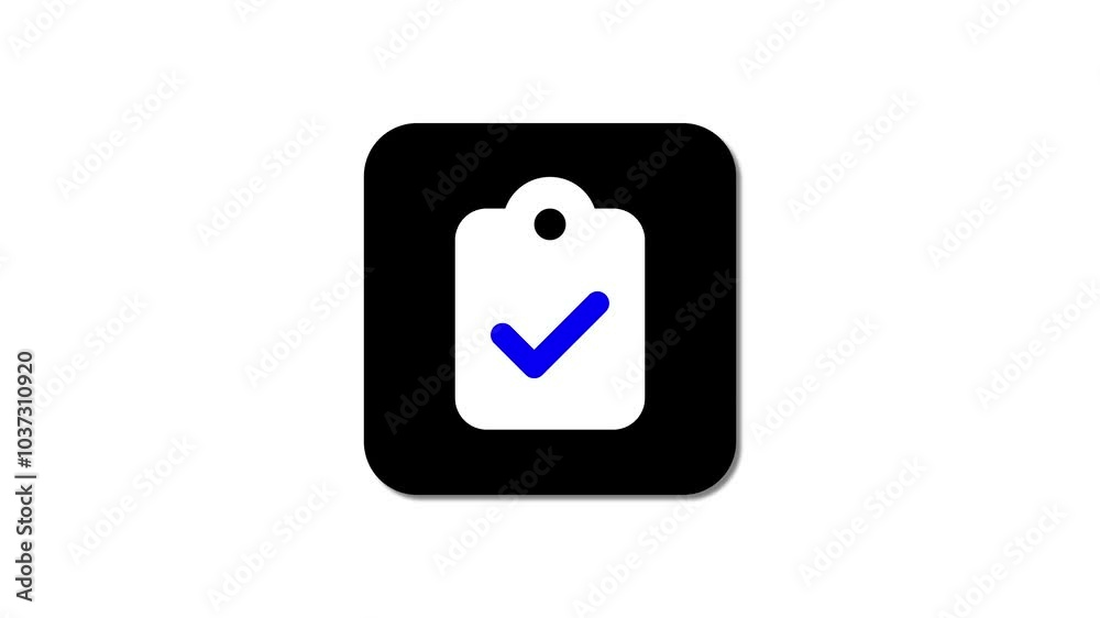 Check mark on clipboard. Notepad with tickmark. Check mark on clipboard. Notepad with tickmark.