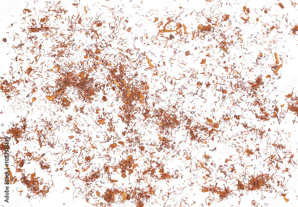 Tobacco isolated on white background and texture, top view
Tobacco isolated on white background and texture, top view