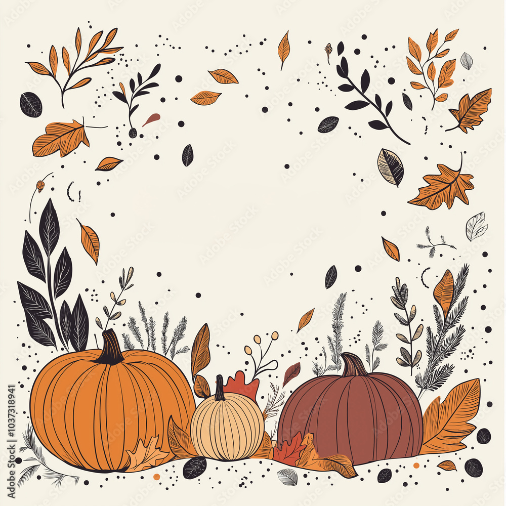 Naklejka premium Pumpkin Frame