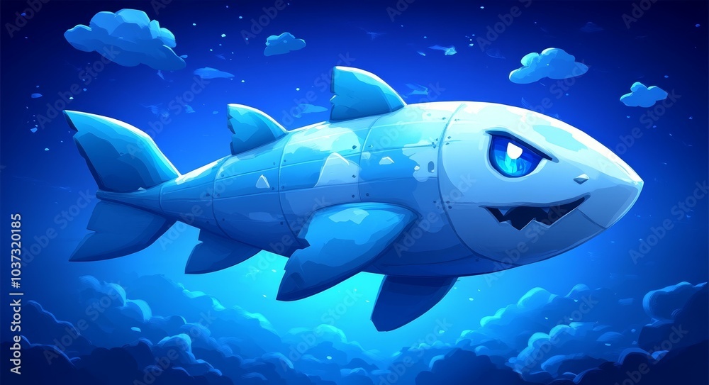 Fototapeta premium Fantasy Fish with Human-like Features