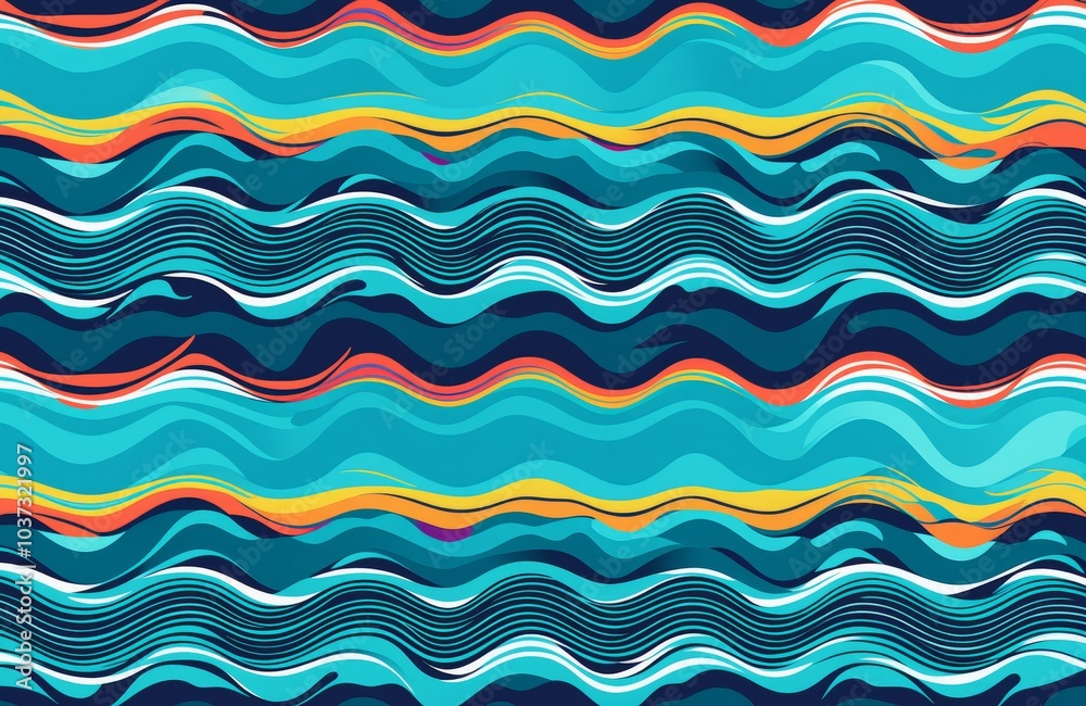 Colorful Retro Groovy Shapes Seamless Pattern Colorful Retro Groovy Shapes Seamless Pattern