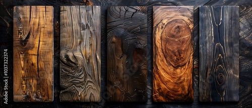 Exploring the rich textures and unique patterns of various wood planks showcasing nature's beauty and craftsmanship