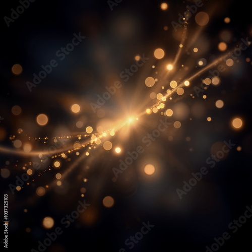 Glittering Stars On Bokeh Background