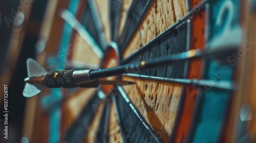 Wallpaper Mural set goals for work. dart aiming at the target center business. goal, aiming marketing target metaphor, Succeed dart board, defines objectives, success investment ideas, winner, Generate by AI. Torontodigital.ca