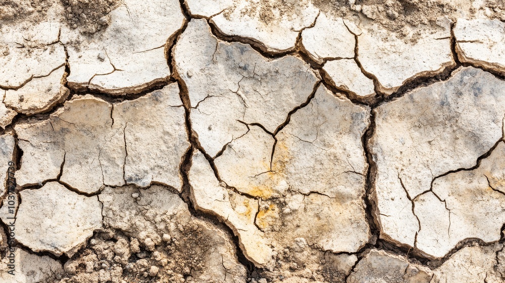 Obraz premium The parched soil reveals the aftereffects of deforestation and climate change challenges