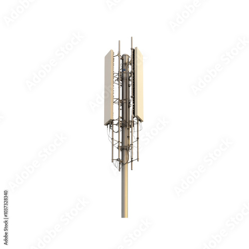 Cell Tower Antenna with White Panels