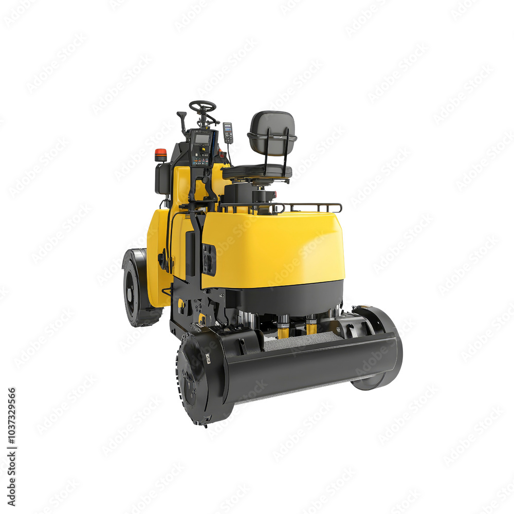 Yellow and Black Construction Roller