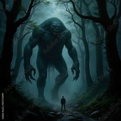 Monsters In Dark Forest