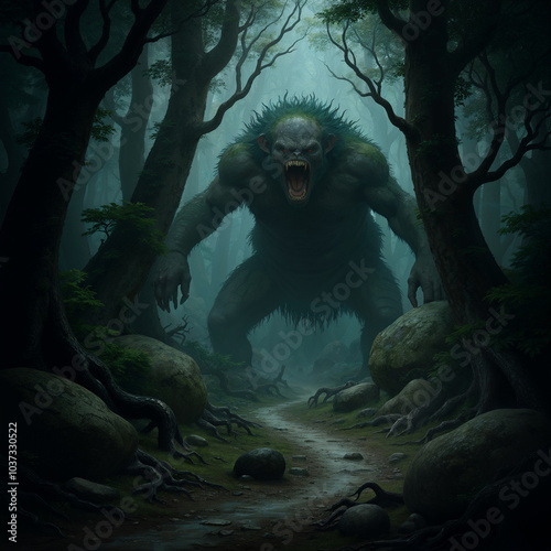 Monsters In Dark Forest