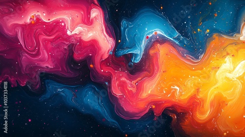 colorful oil fluid background