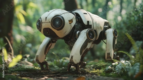 Robotic animal companions with advanced AI, offering companionship and interactive entertainment. photo