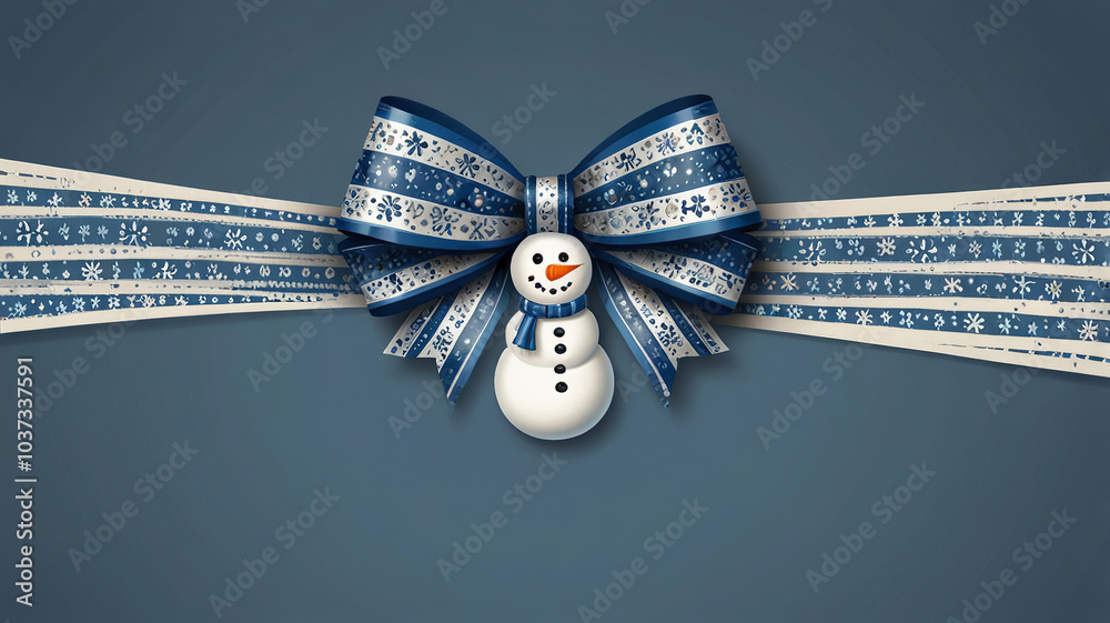 Playful Snowman Bow for Holiday Decorations Playful Snowman Bow for Holiday Decorations