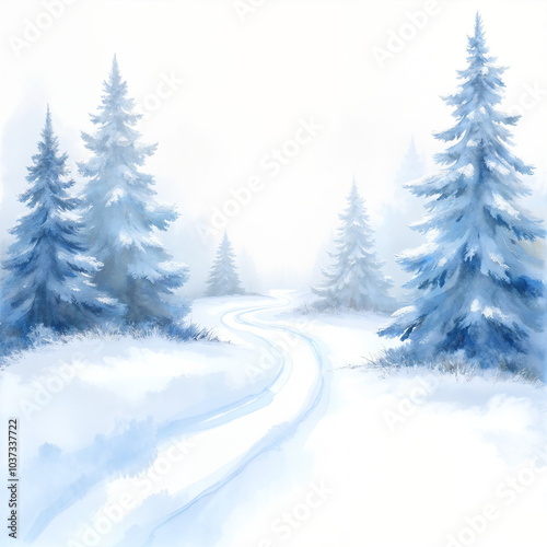 Winter snow scene