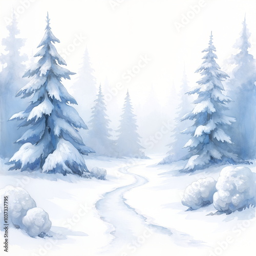 Winter snow scene