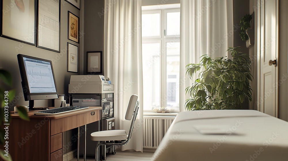 Cozy Office Space with Natural Light and Greenery Cozy Office Space with Natural Light and Greenery