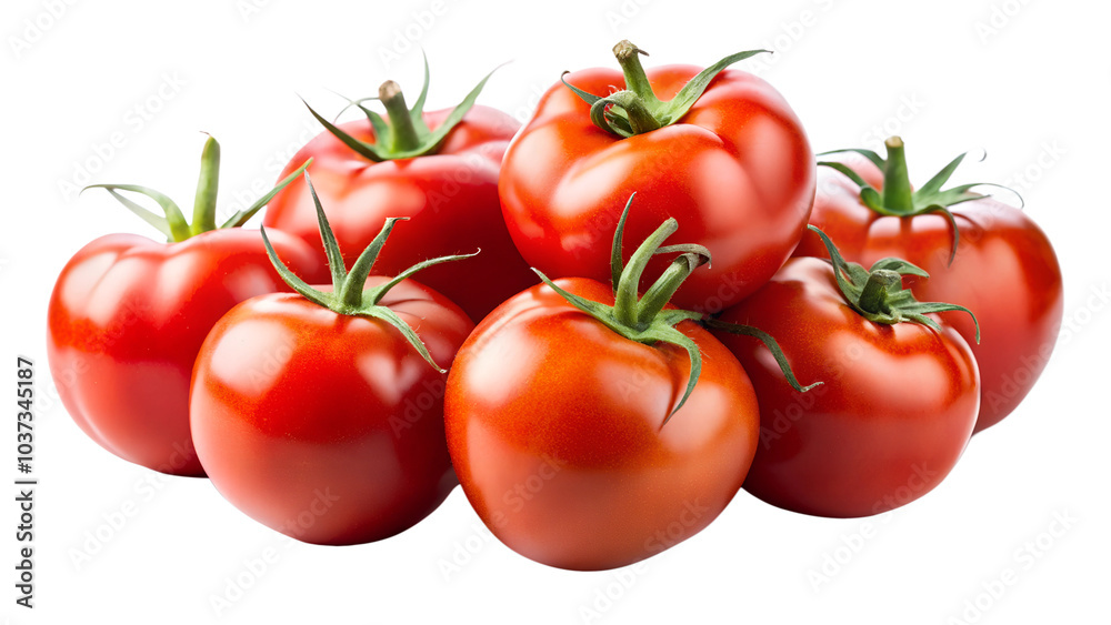 Tomatoes isolated on a white or transparent background. Fresh tomatoes png. Tomatoes isolated on a white or transparent background. Fresh tomatoes png.