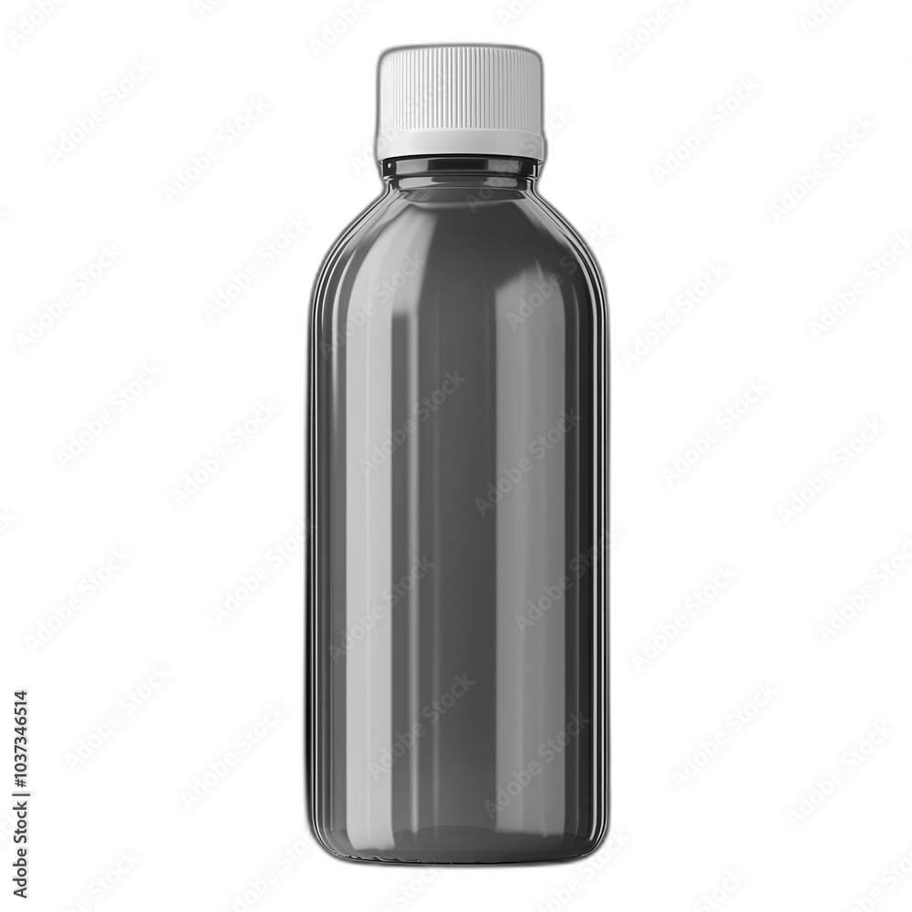 Transparent Plastic Bottle with White Cap Transparent Plastic Bottle with White Cap