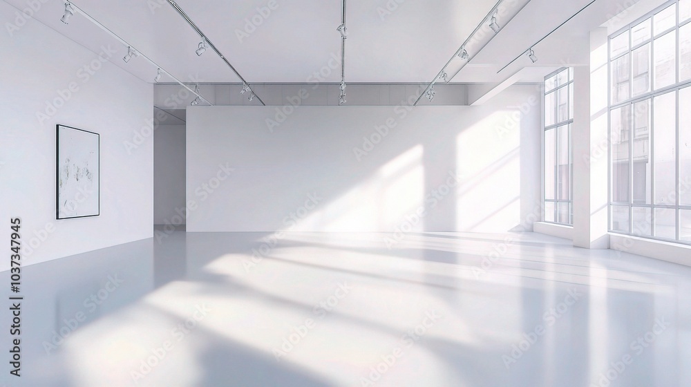 Bright and Spacious Modern Art Gallery Interior Bright and Spacious Modern Art Gallery Interior