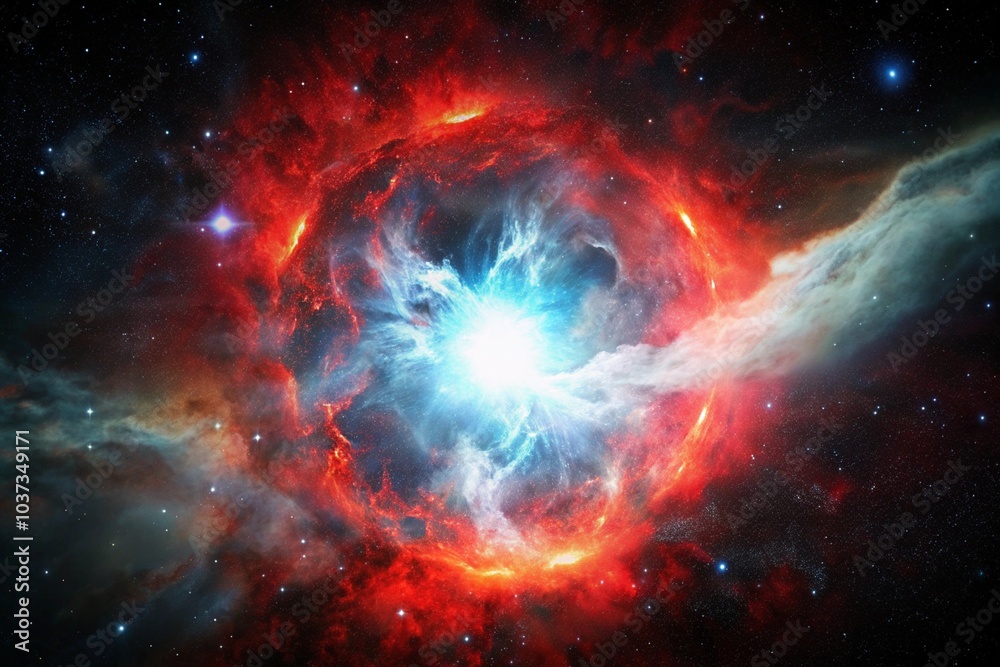 Scarlet Cosmos: Mystical Red Nebula Scarlet Cosmos: Mystical Red Nebula