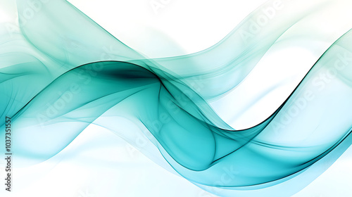 An Enchanting Abstract Background with Fluid Gel-Like Shapes and a Transparent Turquoise Gradient Color Palette