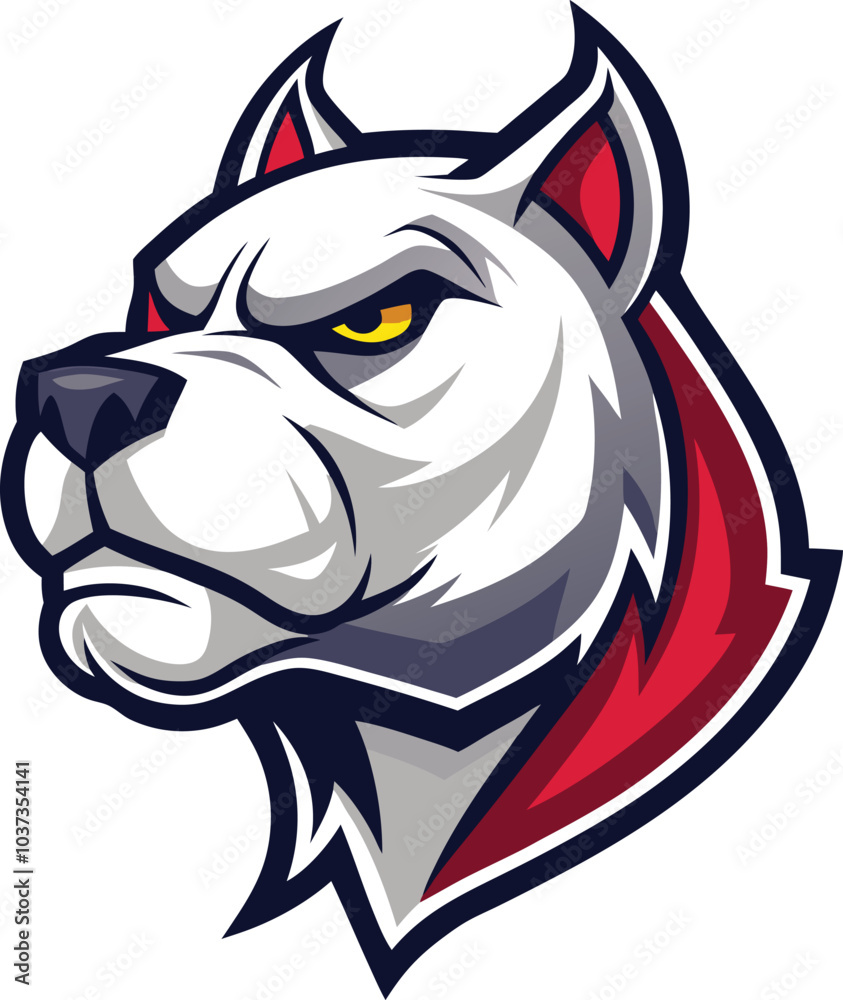 Obraz premium Powerful Pitbull Mascot Logo 