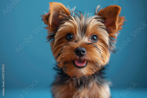 Dog and stethoscope isolated on black background. Little dog on reception at veterinary doctor. Generative AI