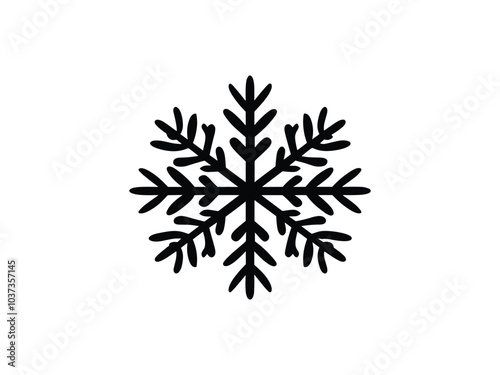 Snowflake Silhouette Vector, Christmas Designs