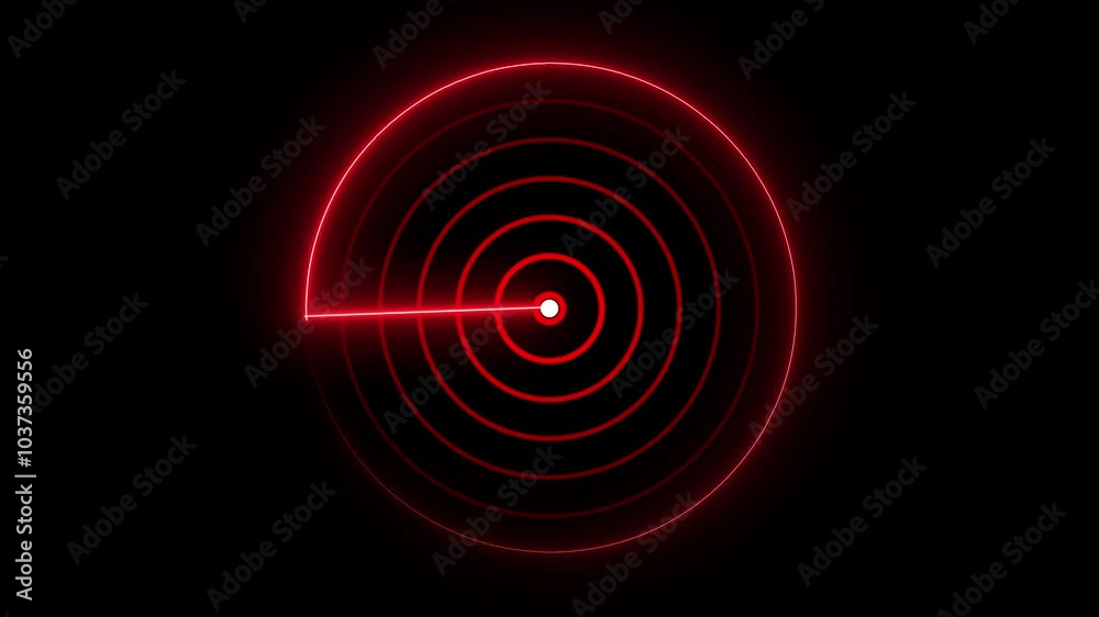 Digital radar screen icon animation with neon circle. location searching 4k animation. Neon radio waves signal icon. Digital radar screen icon animation with neon circle. location searching 4k animation. Neon radio waves signal icon.