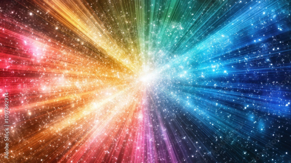 Fototapeta premium Rainbow Lights and Stars