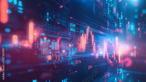Wallpaper Mural A blue background with arrows pointing upwards, representing stock market growth 
or business success in the financial industry graph show upward trends, symbolizing positive
progress, Ai Torontodigital.ca