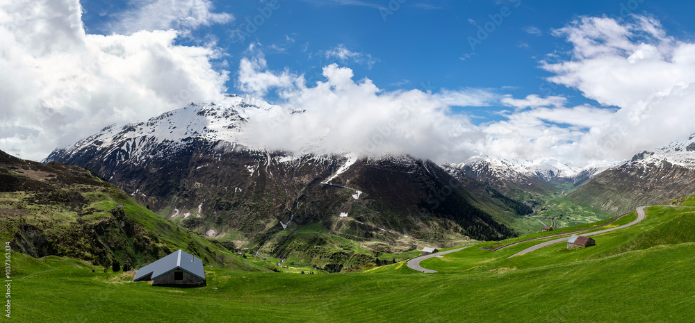 Fototapeta premium Swiss alpine landscapes