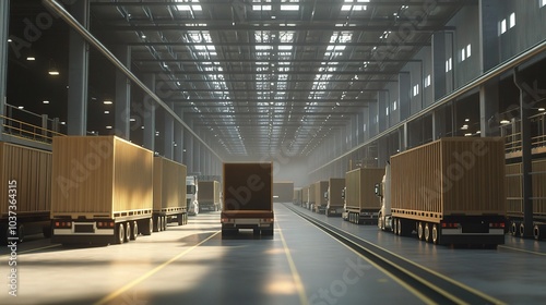 Trucks in a Large Warehouse Environment