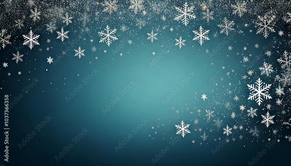 Naklejka premium Abstrakcyjne tło, tapeta z motywem płatków śniegu . Generative AI