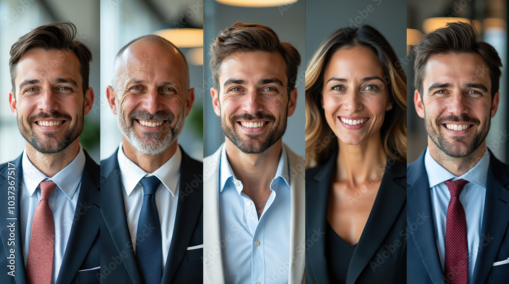 Professional Business Team Portraits: Leadership and Teamwork in a Modern Corporate Setting, Professional Headshots Imagery