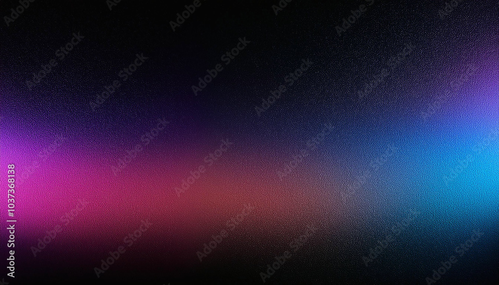 Fototapeta premium Textured surface illuminated by pink, purple, and blue neon gradient. No people. Dark background. Creates a vibrant, dreamy atmosphere.