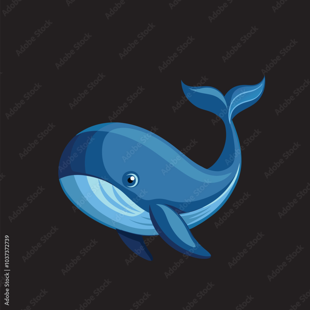 sperm whale vector illustration