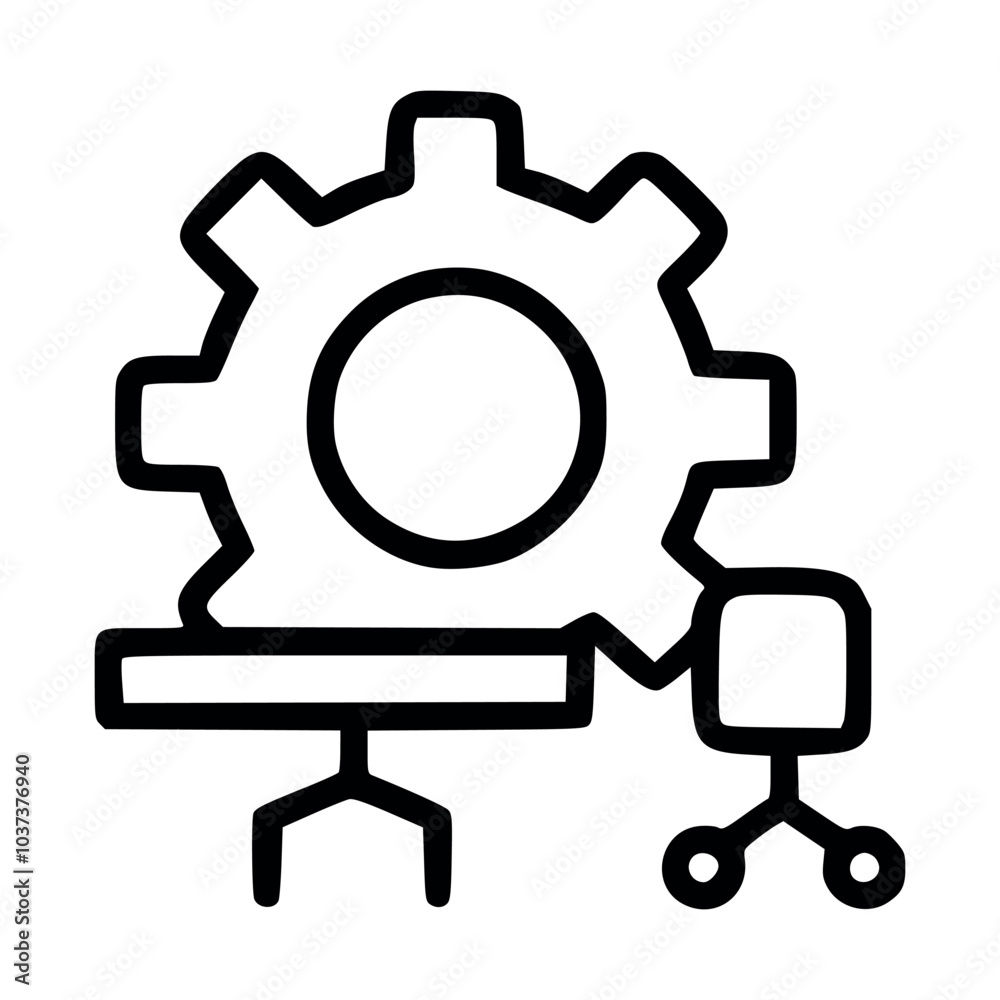Gear icon representing settings, configuration, and mechanics. Gear icon representing settings, configuration, and mechanics.