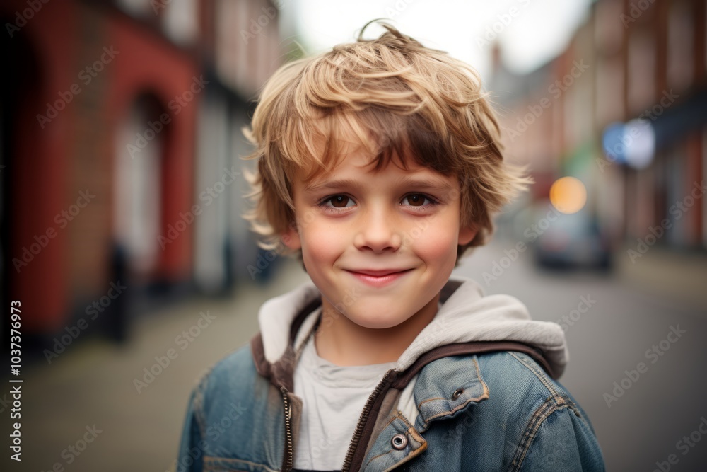 Portrait of a cute little boy in the city. Outdoor. Portrait of a cute little boy in the city. Outdoor.