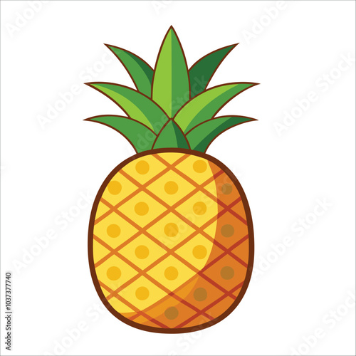 pineapple on a white