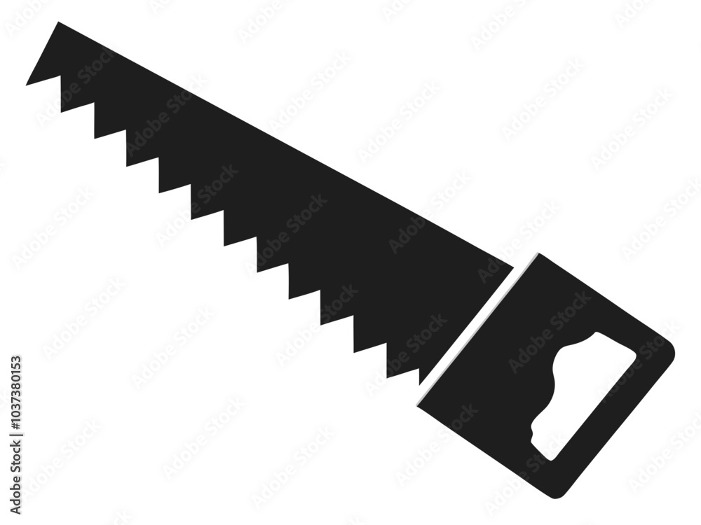 Handsaw silhouette vector illustration Handsaw silhouette vector illustration