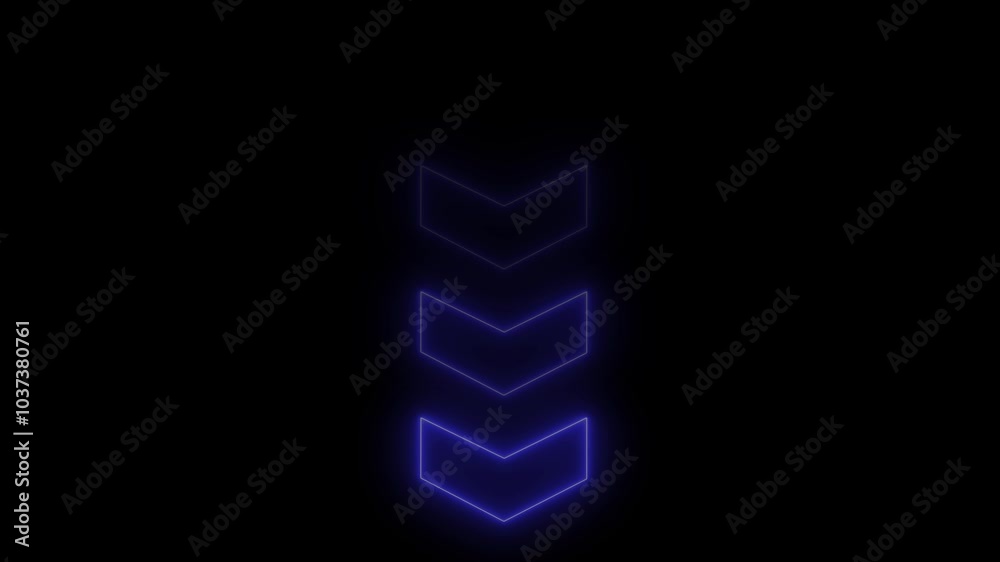 neon glowing arrow animation on blackbground. neon glowing arrow animation on blackbground.