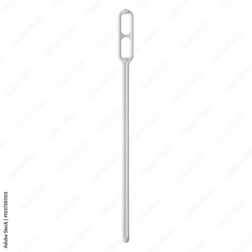 plastic disposable coffee stirrer isolated on white background.. plastic disposable coffee stirrer isolated on white background..
