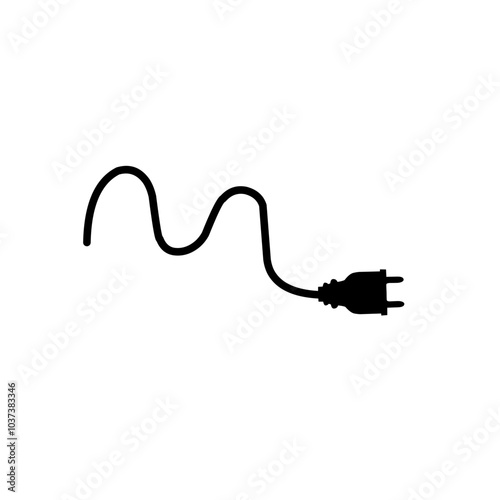 Electrical power plug icon symbol