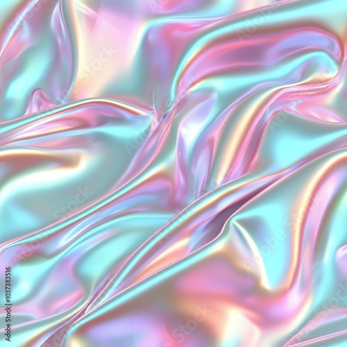 Wallpaper Mural Colorful iridescent fabric texture in soft pastel shades, creating a vibrant and dynamic abstract background, Seamless or tile pattern. Torontodigital.ca