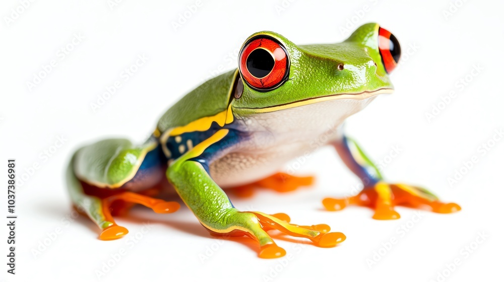 Fototapeta premium Frog, white isolate background