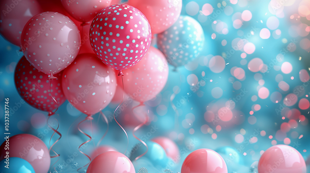 Colorful balloons. Valentine's Day, birthday, anniversary celebration. Festive background with colorful balloons, party atmosphere, and decorative elements. Party balloons. Colorful balloons. Valentine's Day, birthday, anniversary celebration. Festive background with colorful balloons, party atmosphere, and decorative elements. Party balloons.