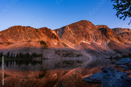 Lake Marie and Medicine Bow Peak in Snowy Range Wyoming Medicine Bow National Park Forest photo