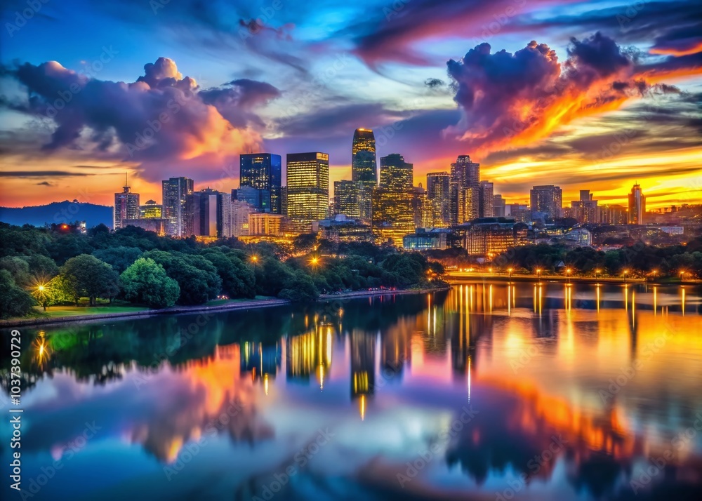 Stunning Low Light Cityscape at Dusk - Captivating Urban Landscape Photography Stunning Low Light Cityscape at Dusk - Captivating Urban Landscape Photography